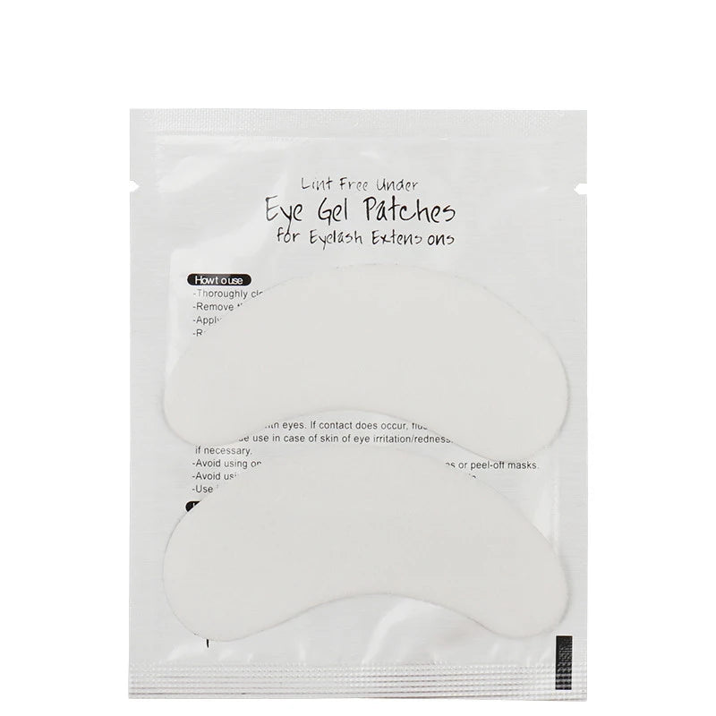 100 Pairs Eye Gel Pads Under Eye Patches Stickers Eyelash Extension Disposable Eye Lash Paper Patches Application Make Up Tools