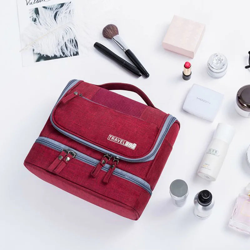 2022 Waterproof Men Hanging Makeup Bag Oxford Travel Organizer Cosmetic Bag for Women Necessaries Make Up Case Wash Toiletry Bag