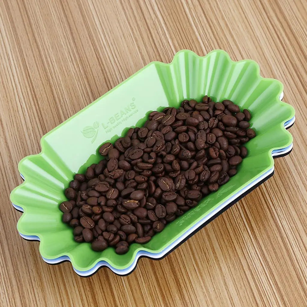 1 Piece Plastic Plate Oval Coffee Bean Tray for Kitchen Coffee Beans Display & Select CHOOSE 22.3x13x3.5cm