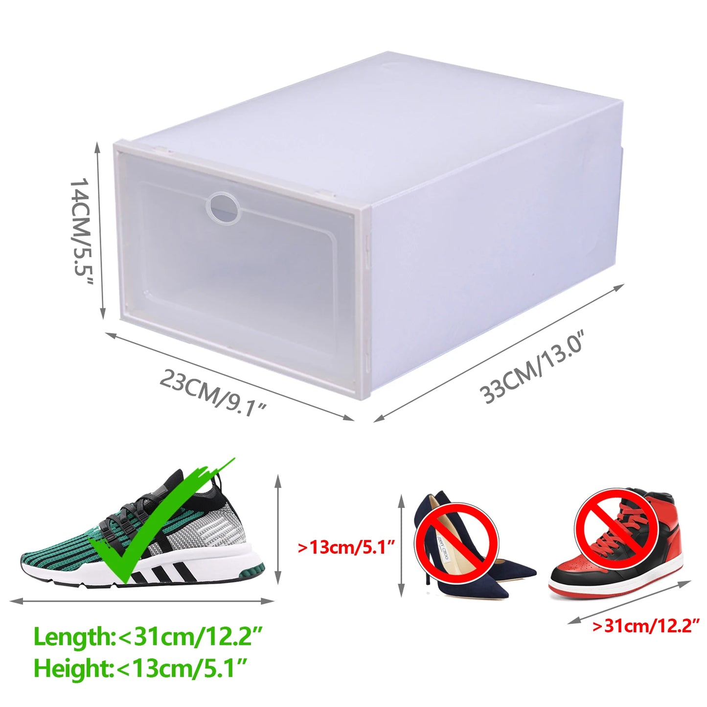 24Pcs Transparent Shoe Box Shoes Organizers Plastic Thickened Foldable Dustproof Storage Box Stackable Combined Shoe Cabinet