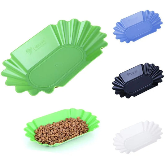 1 Piece Plastic Plate Oval Coffee Bean Tray for Kitchen Coffee Beans Display & Select CHOOSE 22.3x13x3.5cm