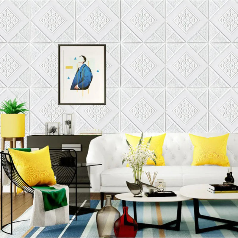 1-10Pcs 70cmx70cm 3D Wall Stickers Imitation Brick Bedroom Home Decor Waterproof Self-adhesive DIY Wallpaper for kitchen