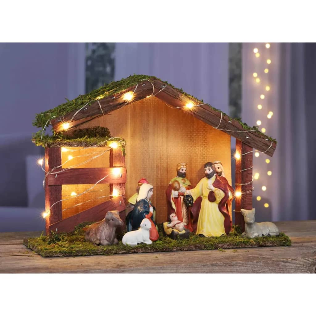 HI Kerststal met LED-verlichting