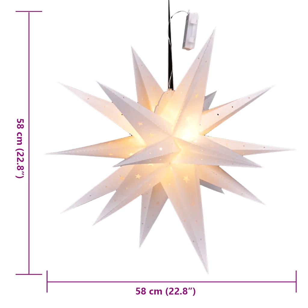 HI Lampion kerstster LED 58 cm