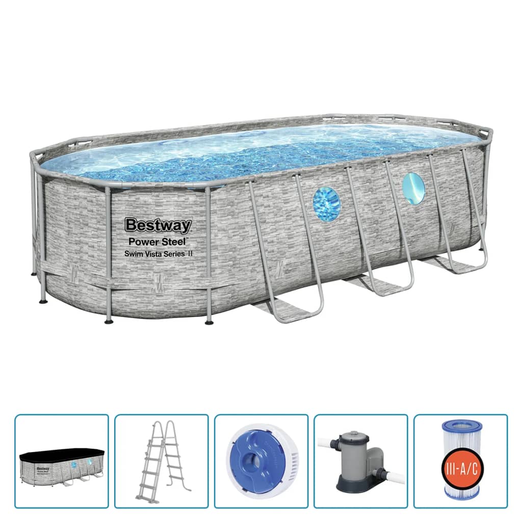 Bestway Zwembadset Power Steel Swim Vista Series 549x274x122 cm