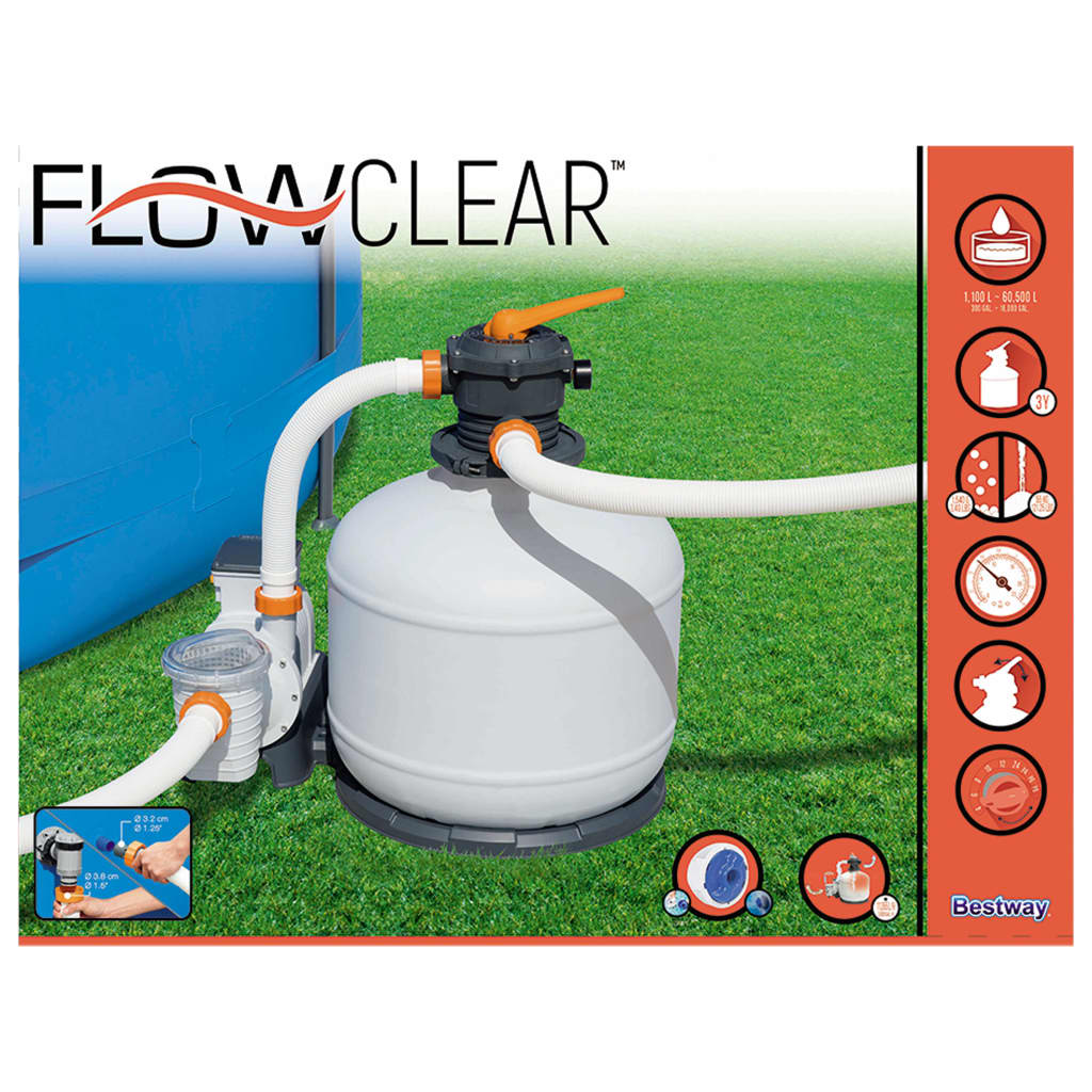 Bestway Zandfilterpomp Flowclear 11355 L/u