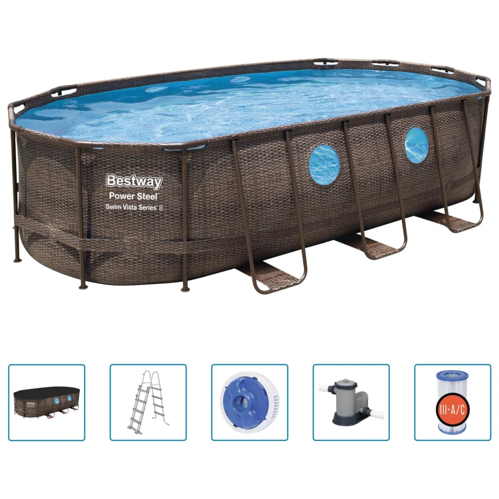 Bestway Zwembadset Power Steel Swim Vista Series 549x274x122 cm