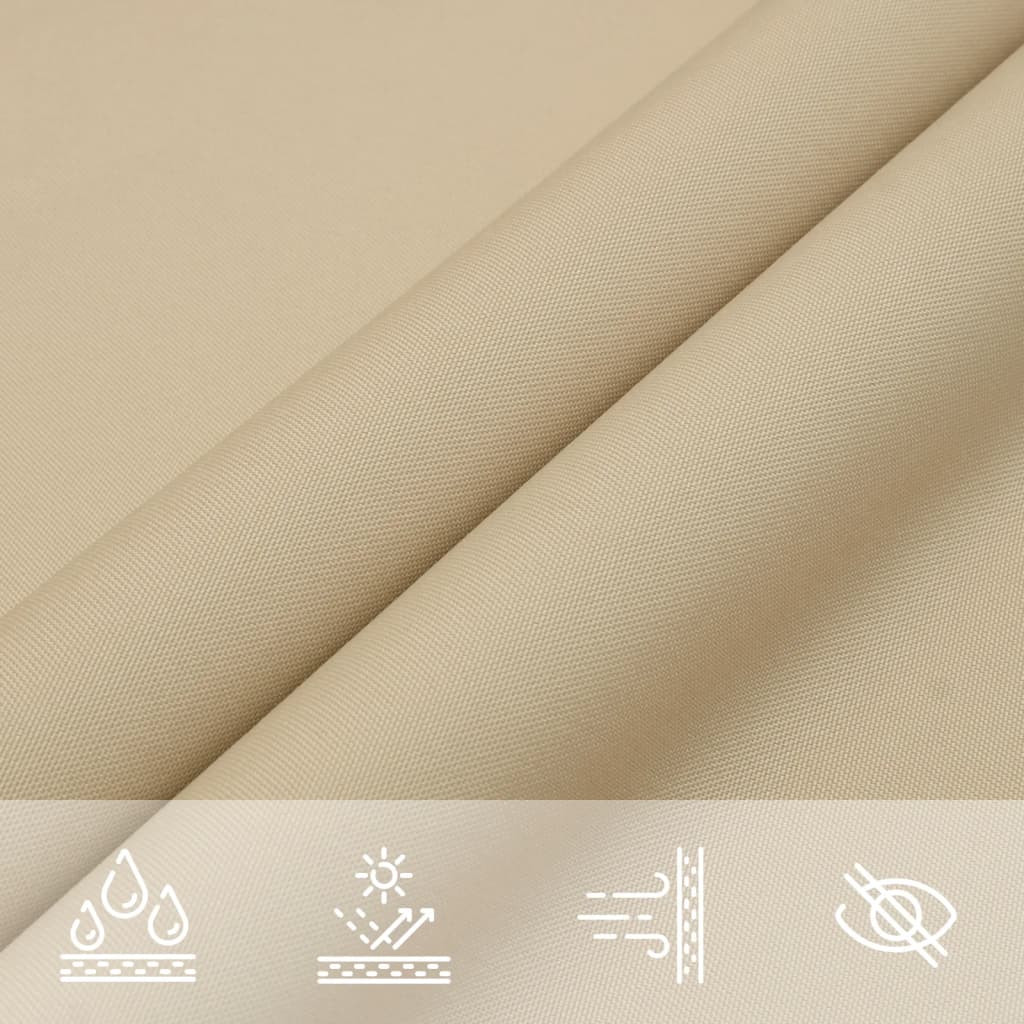 Zonnescherm driehoekig 3,6x3,6x3,6 m oxford stof beige