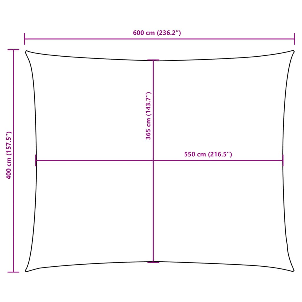 Zonnescherm rechthoekig 4x6 m oxford stof antracietkleurig