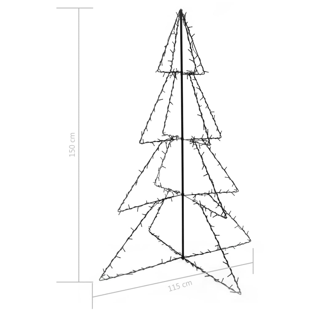 Kegelkerstboom 240 LED's binnen en buiten 115x150 cm