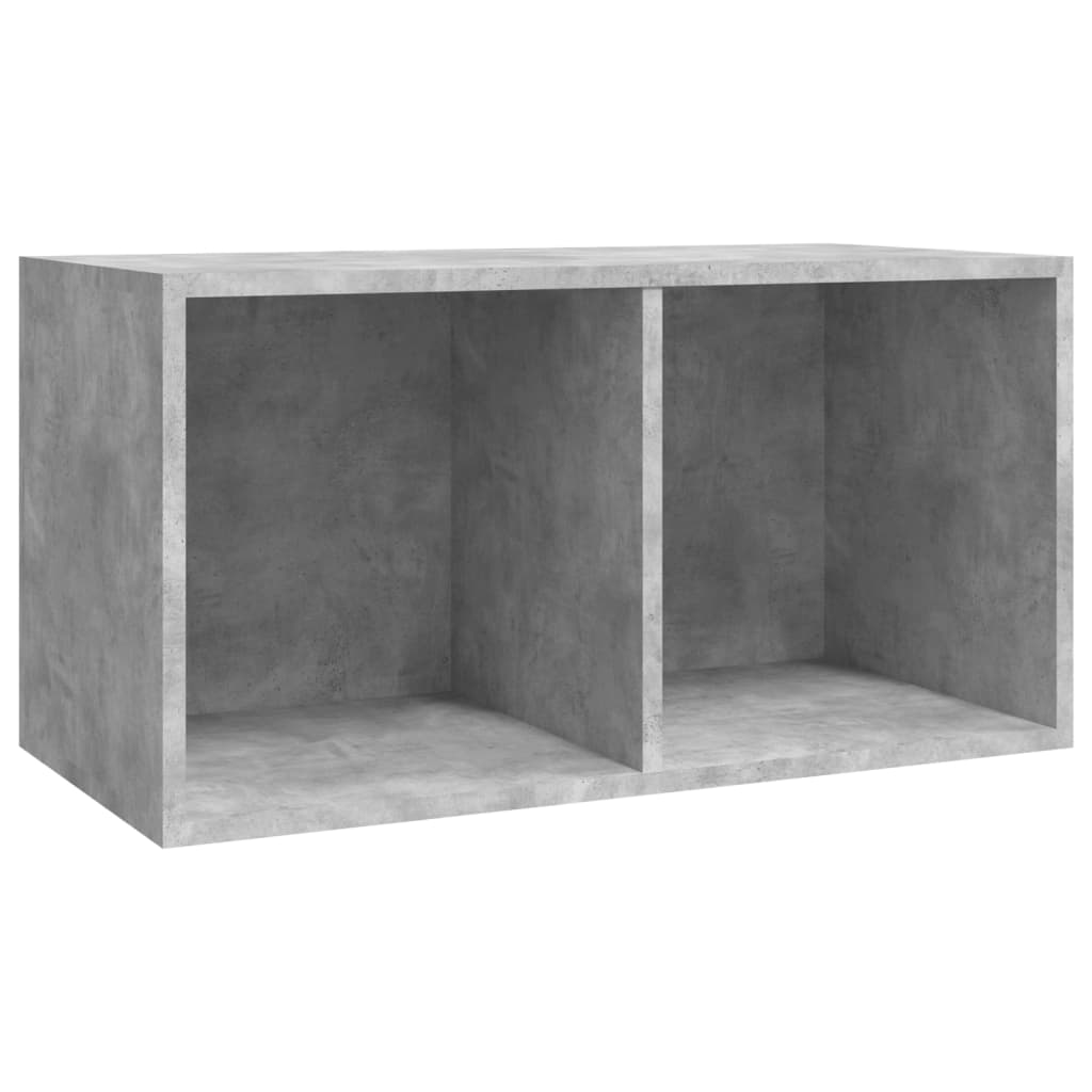 Opbergbox voor LP's 71x34x36 cm bewerkt hout betongrijs