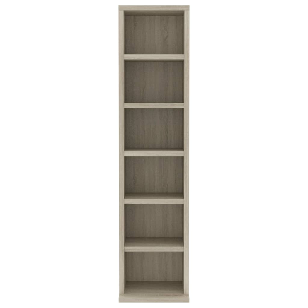 Cd-kast 21x20x88 cm bewerkt hout sonoma eikenkleurig