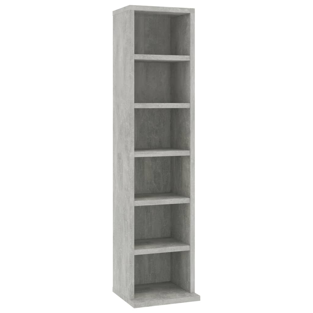 Cd-kast 21x20x88 cm bewerkt hout betongrijs