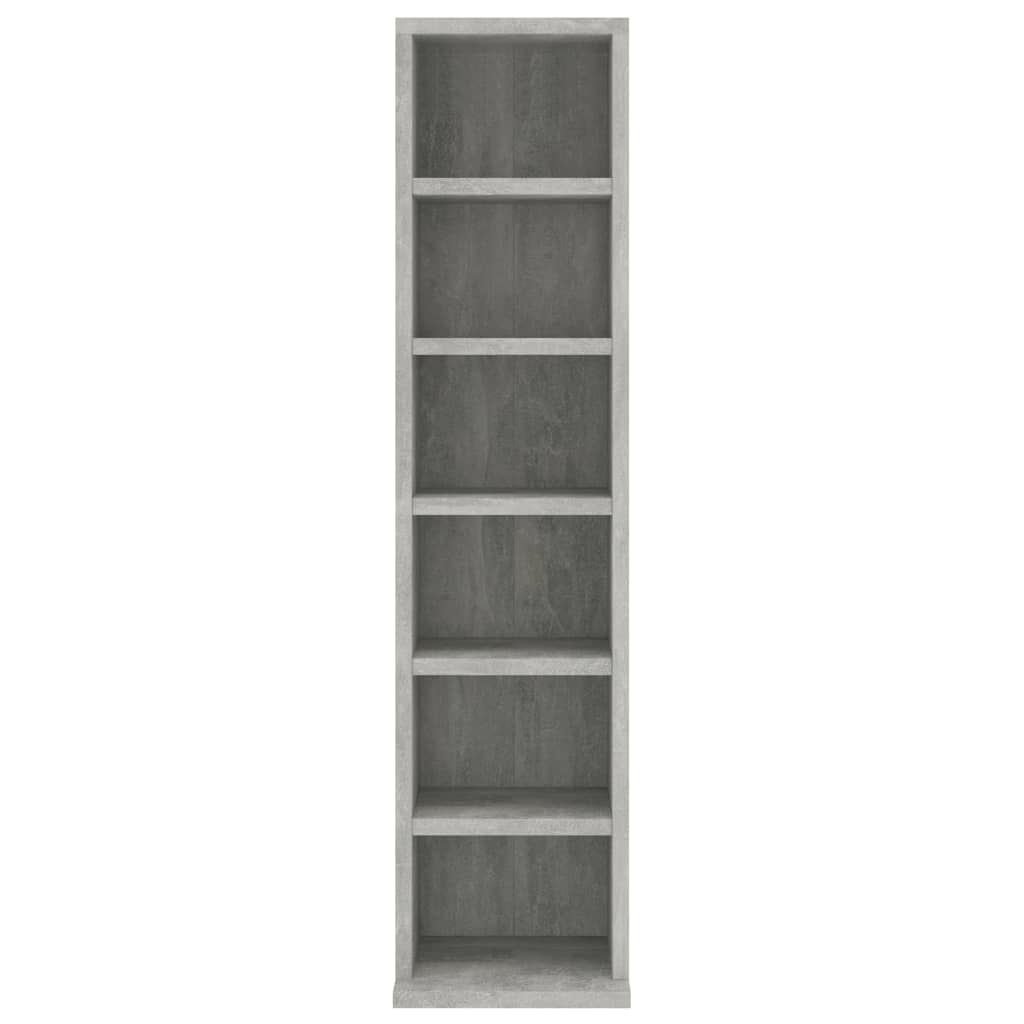 Cd-kast 21x20x88 cm bewerkt hout betongrijs