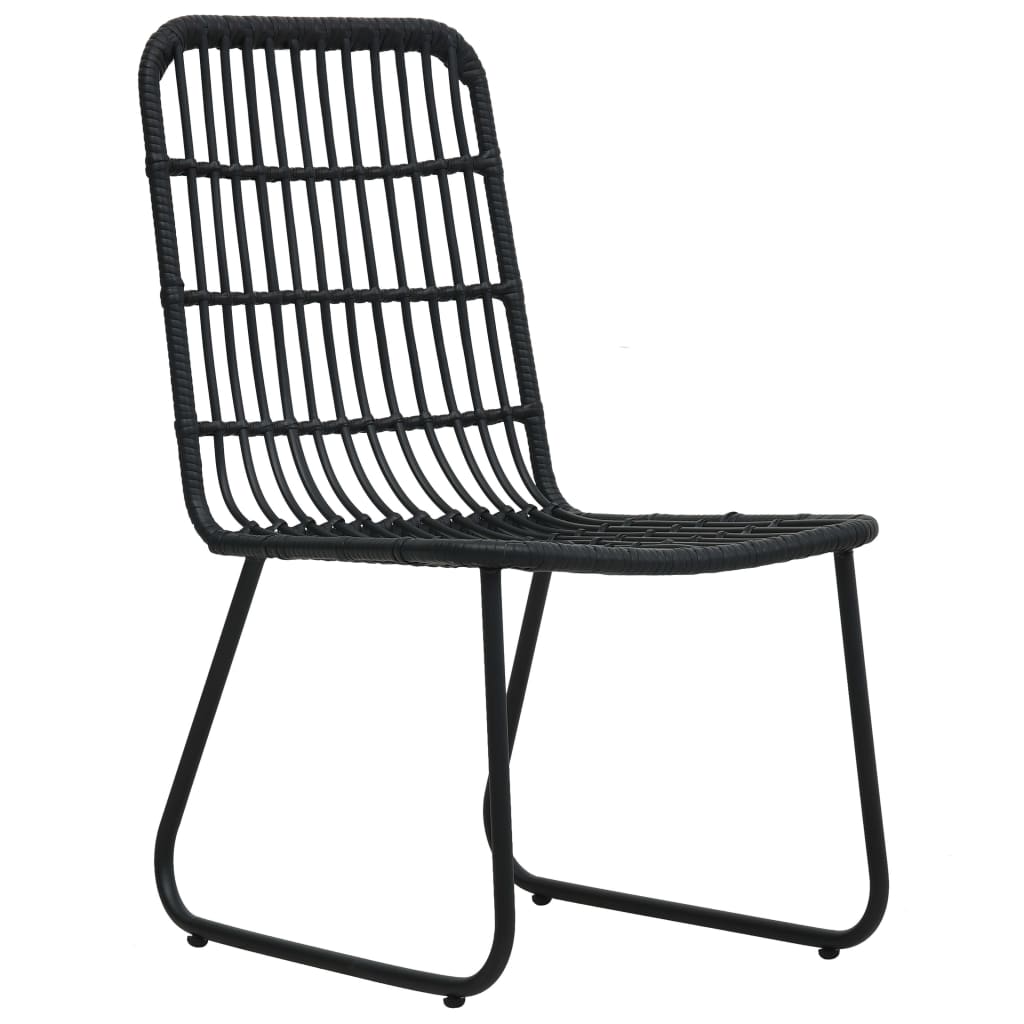 3-delige Bistroset poly rattan zwart