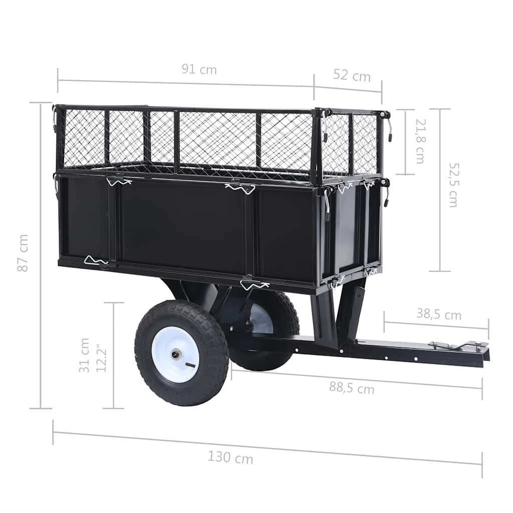 Kiepwagen voor zitmaaiers 150 kg