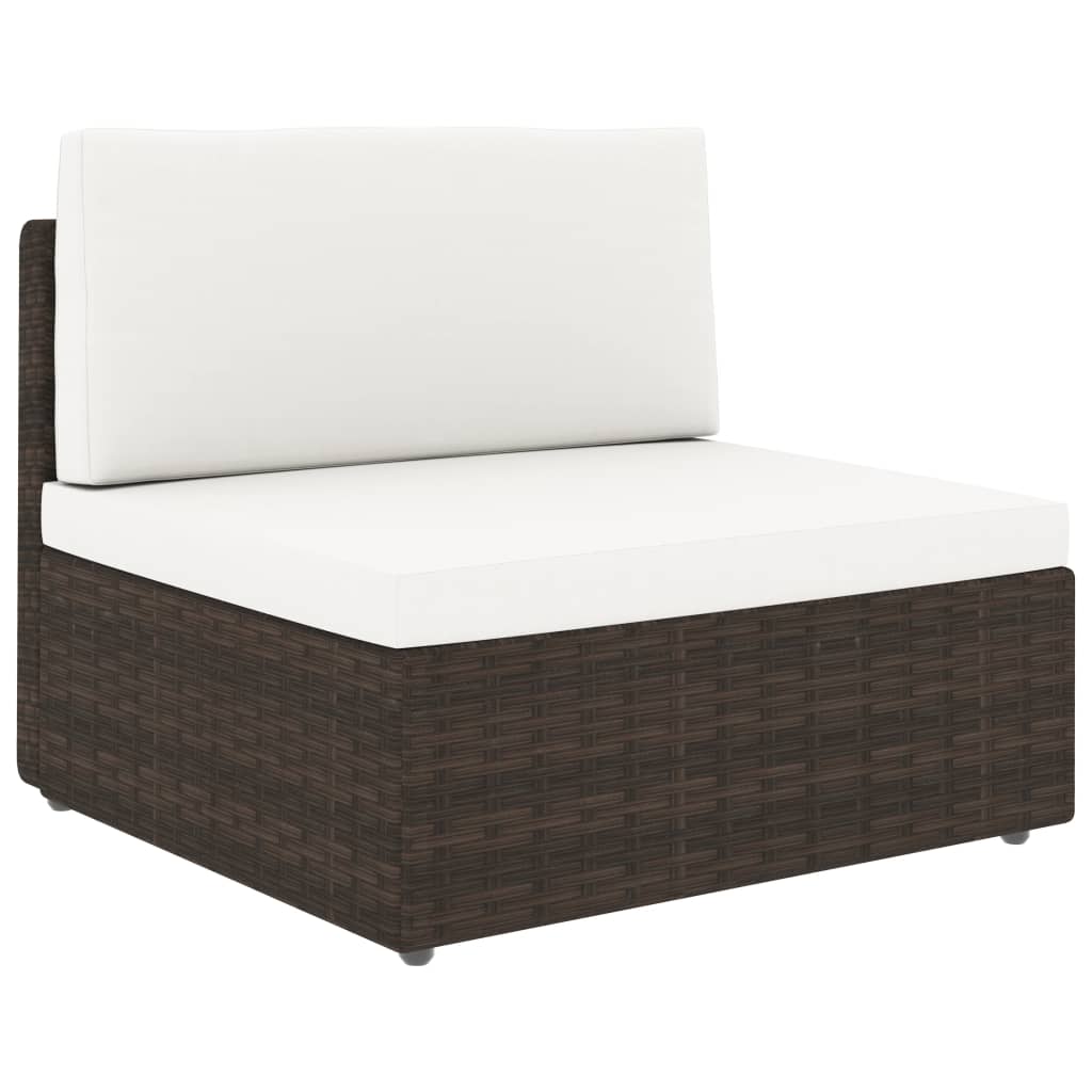 2-delige Loungeset poly rattan bruin