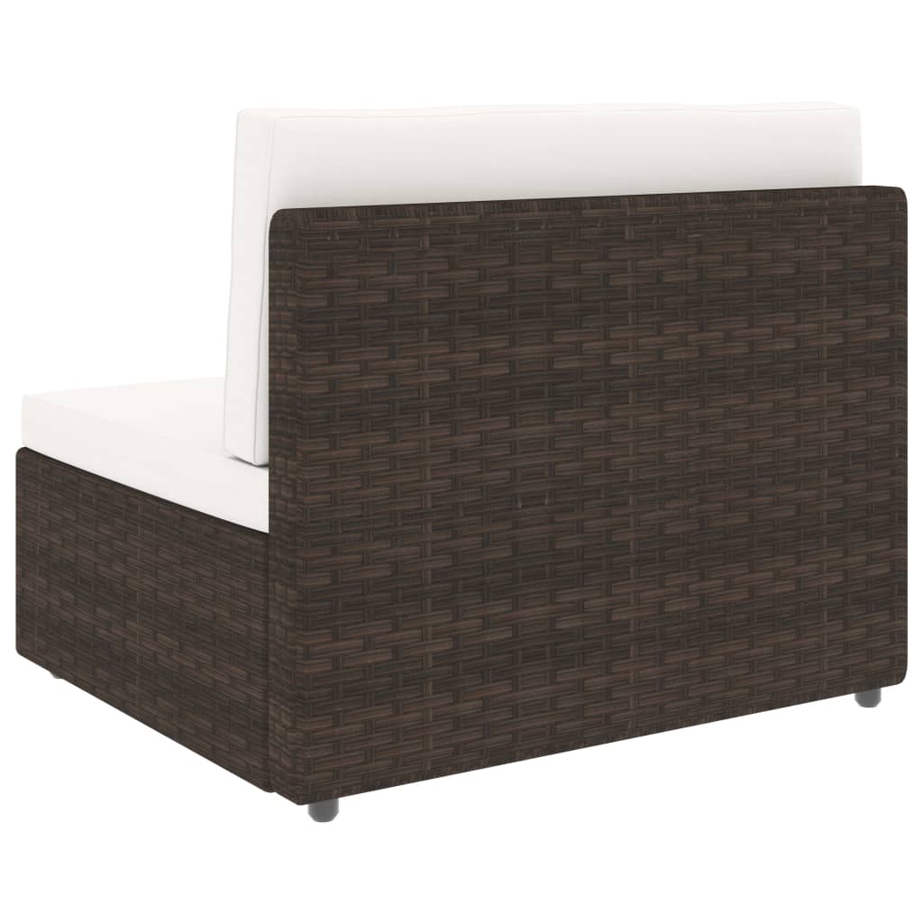 2-delige Loungeset poly rattan bruin