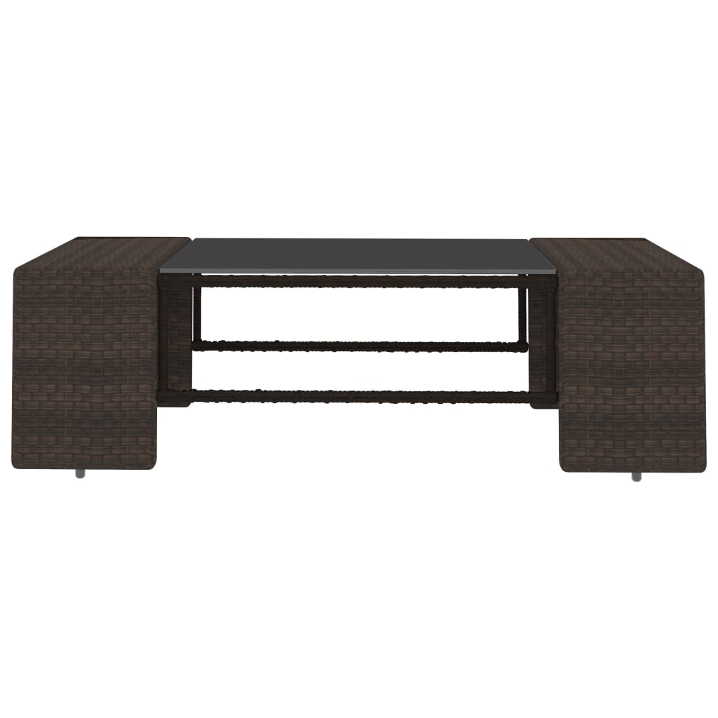 2-delige Loungeset poly rattan bruin