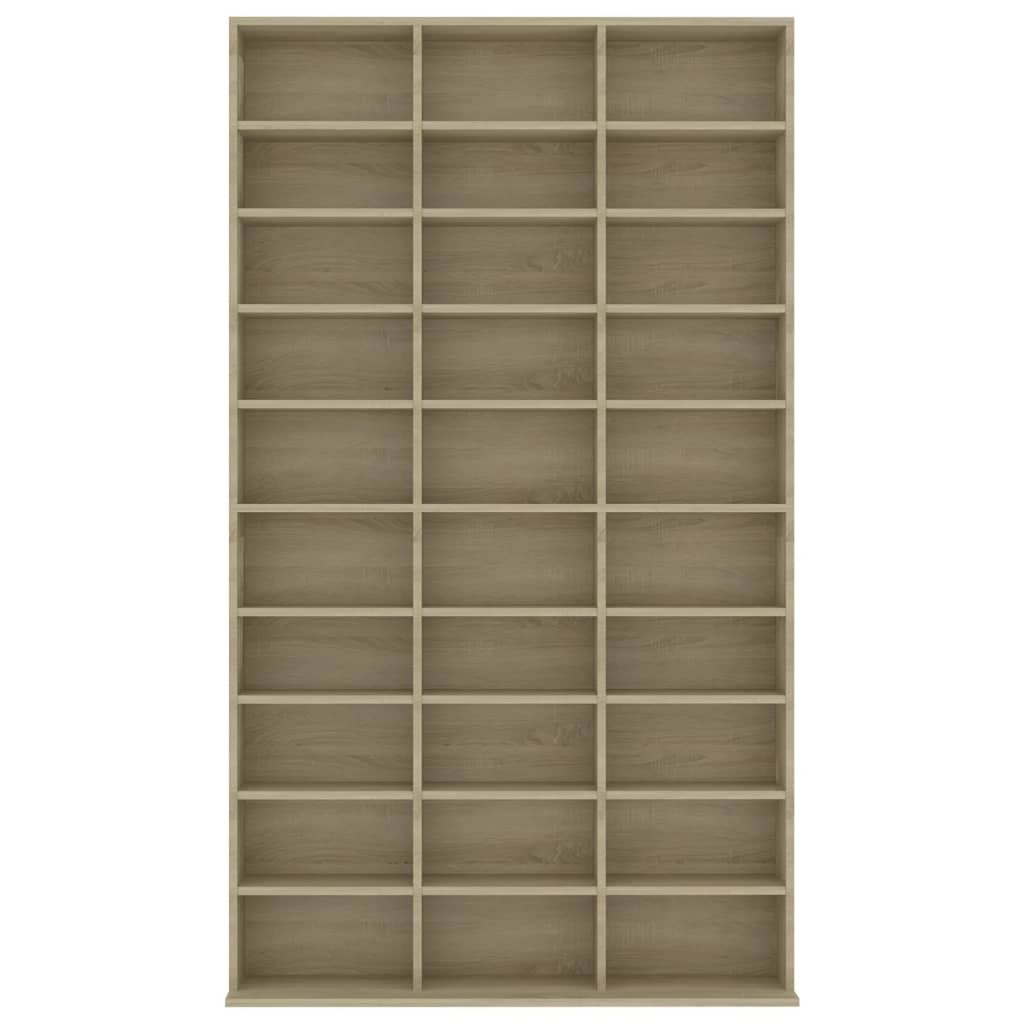 Cd-kast 102x16x177,5 cm bewerkt hout sonoma eikenkleurig