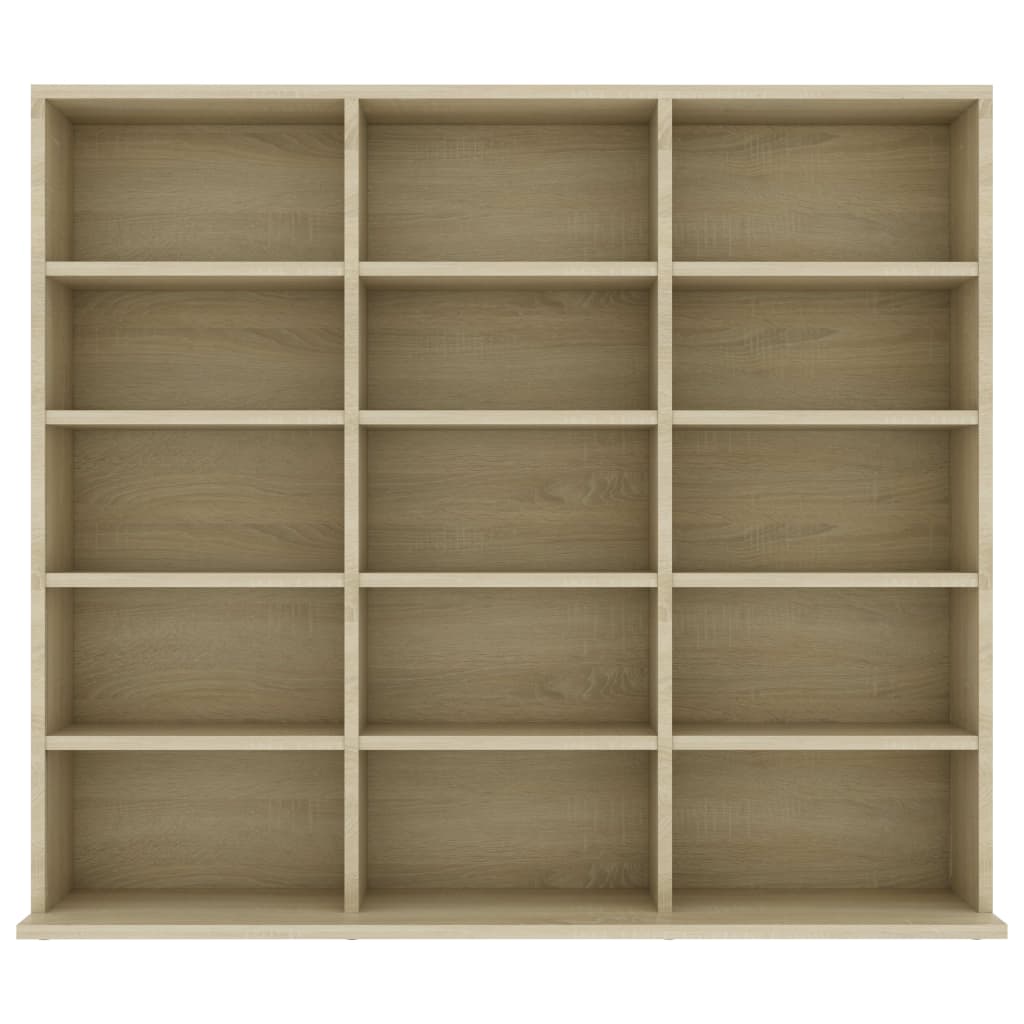 Cd-kast 102x23x89,5 cm bewerkt hout sonoma eikenkleurig