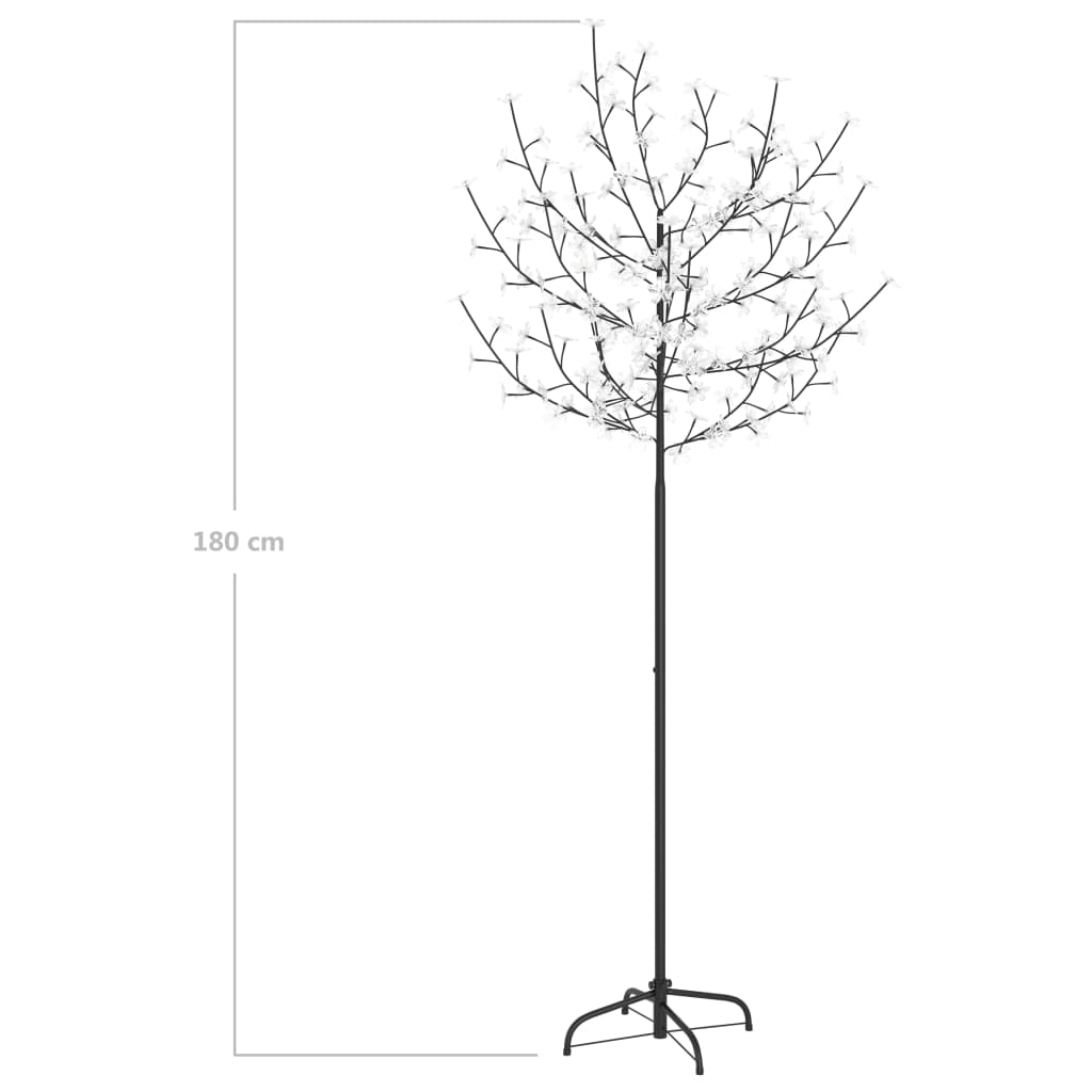 Kerstboom 200 LED's warmwit licht kersenbloesem 180 cm