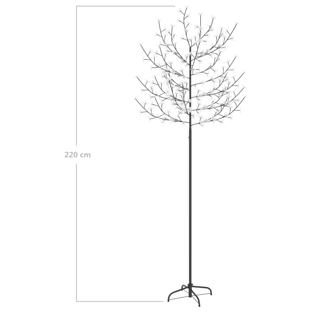 Kerstboom 220 LED's warmwit licht kersenbloesem 220 cm