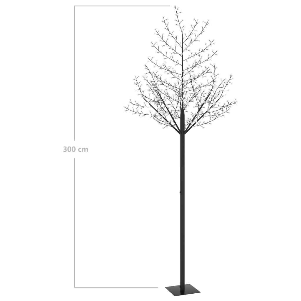 Kerstboom 600 LED's blauw licht kersenbloesem 300 cm