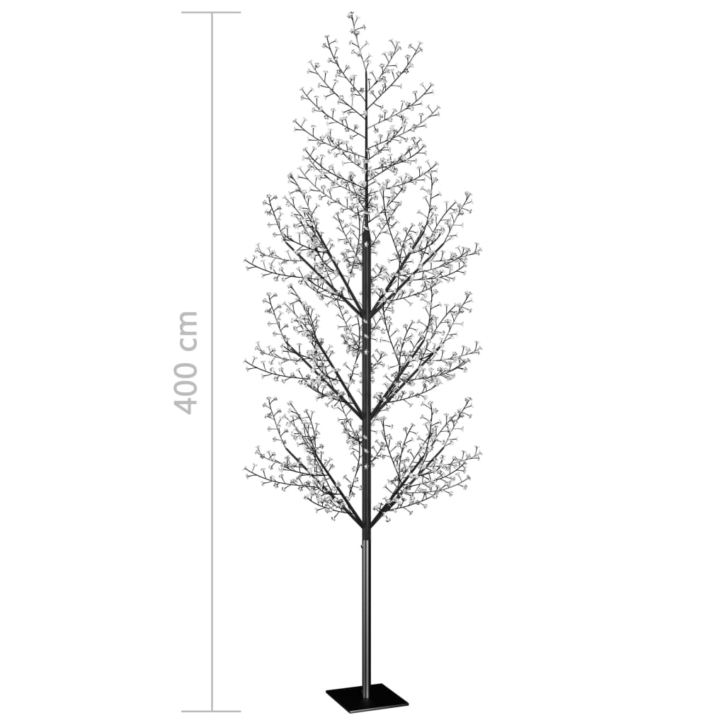 Kerstboom 1200 LED's koudwit licht kersenbloesem 400 cm