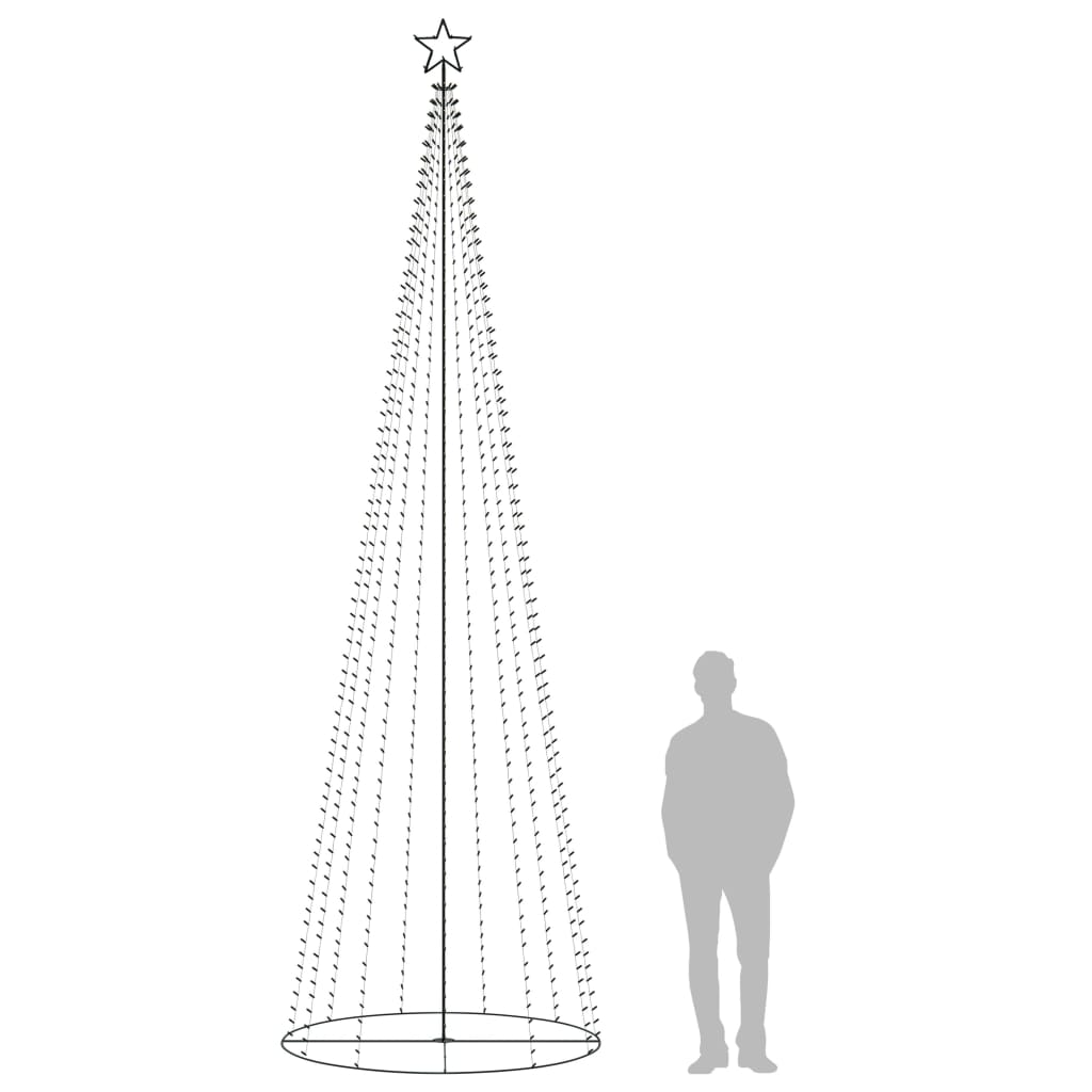 Kegelkerstboom 752 meerkleurige LED's 160x500 cm