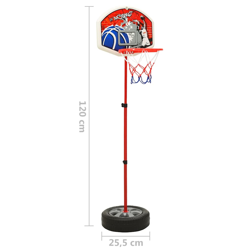 Kinderbasketbalset verstelbaar 120 cm