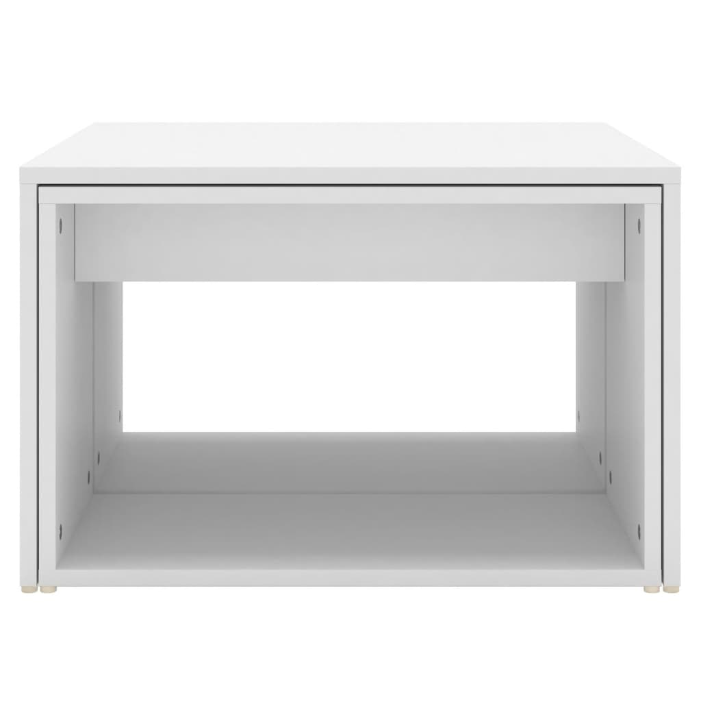 3-delige Salontafelset 60x60x38 cm bewerkt hout wit