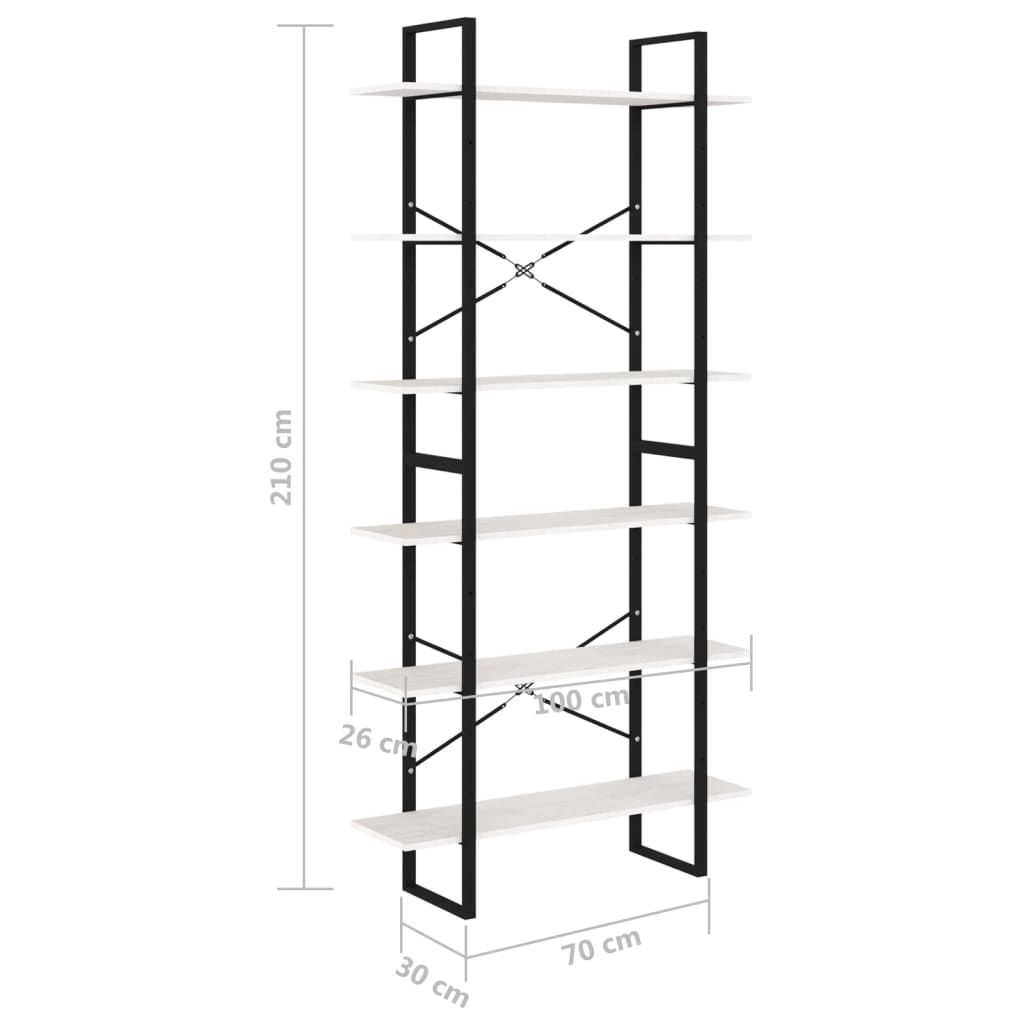 Hoge kast 100x30x210 cm massief grenenhout wit