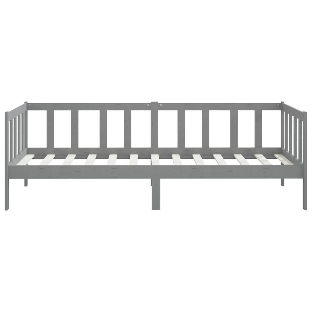 Bedbank massief grenenhout grijs 90x200 cm