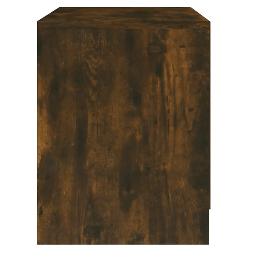 Nachtkastjes 2 st 45x34,5x44,5 cm bewerkt hout gerookt eiken