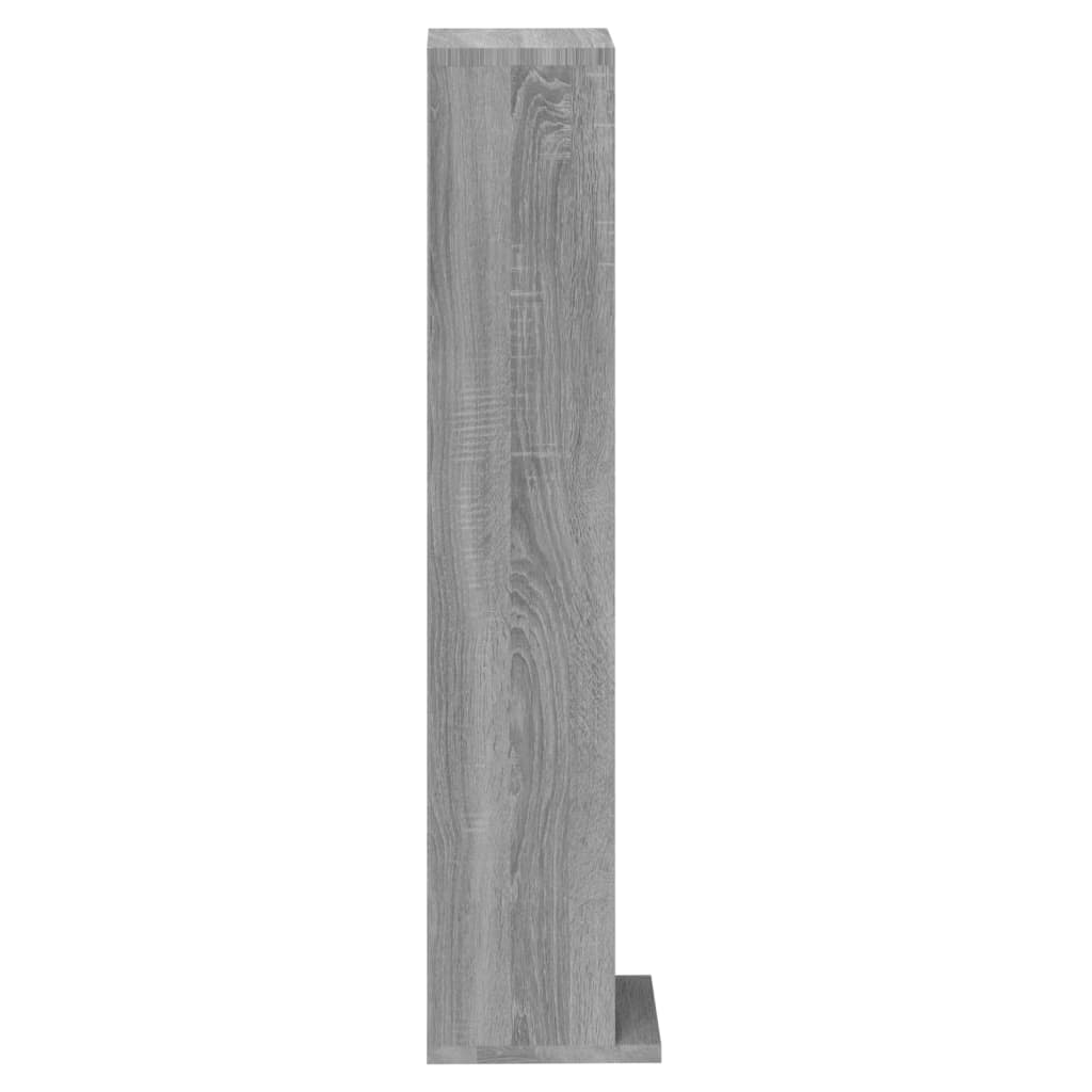 Cd-kast 21x20x88 cm bewerkt hout grijs sonoma eikenkleurig