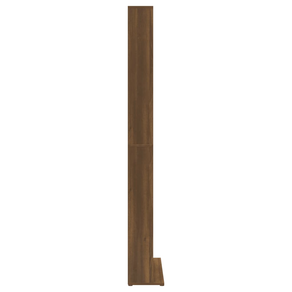 Cd-kast 102x23x177,5 cm bewerkt hout bruin eikenkleur