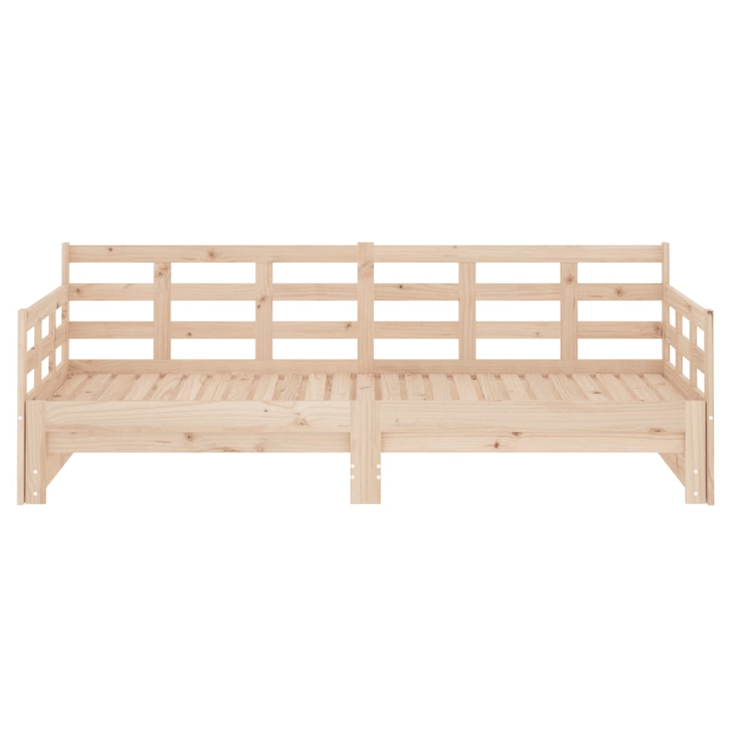 Slaapbank uitschuifbaar massief grenenhout 2x(90x200) cm