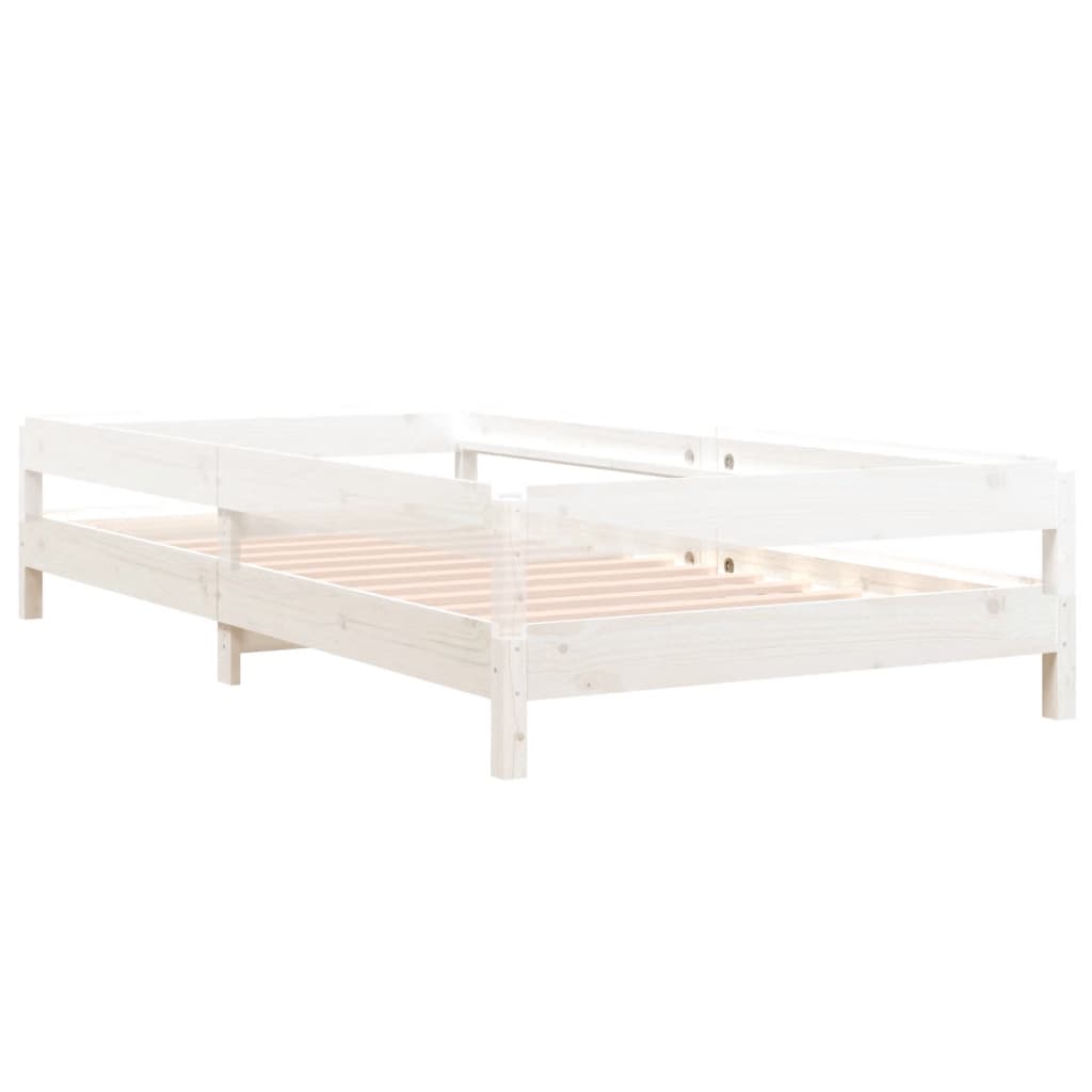 Bed stapelbaar 90x200 cm massief grenenhout wit