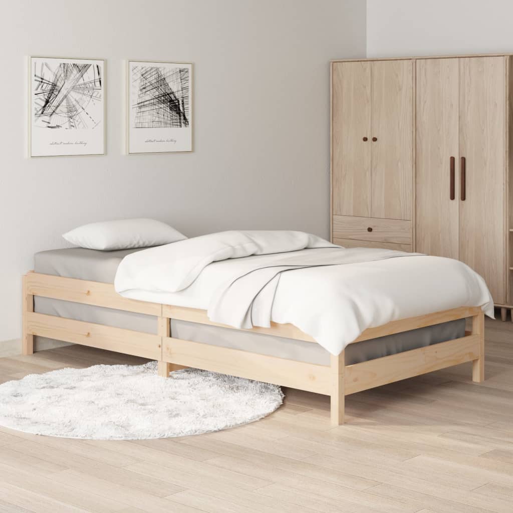 Bed stapelbaar 75x190 cm massief grenenhout