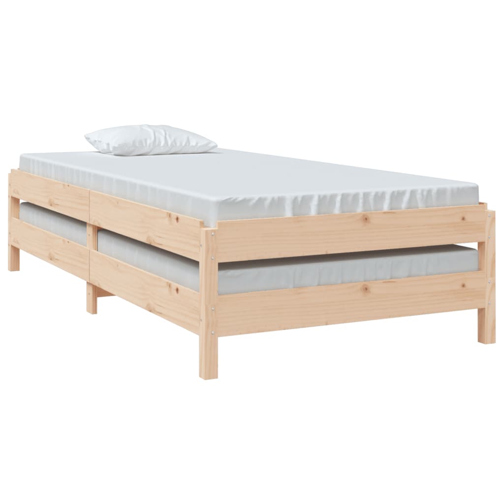 Bed stapelbaar 75x190 cm massief grenenhout