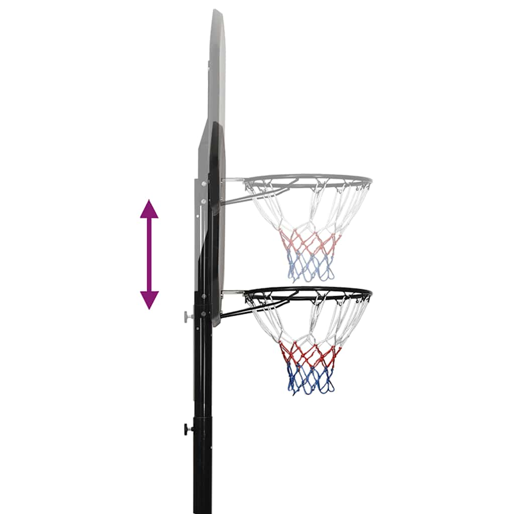 Basketbalstandaard 258-363 cm polyetheen