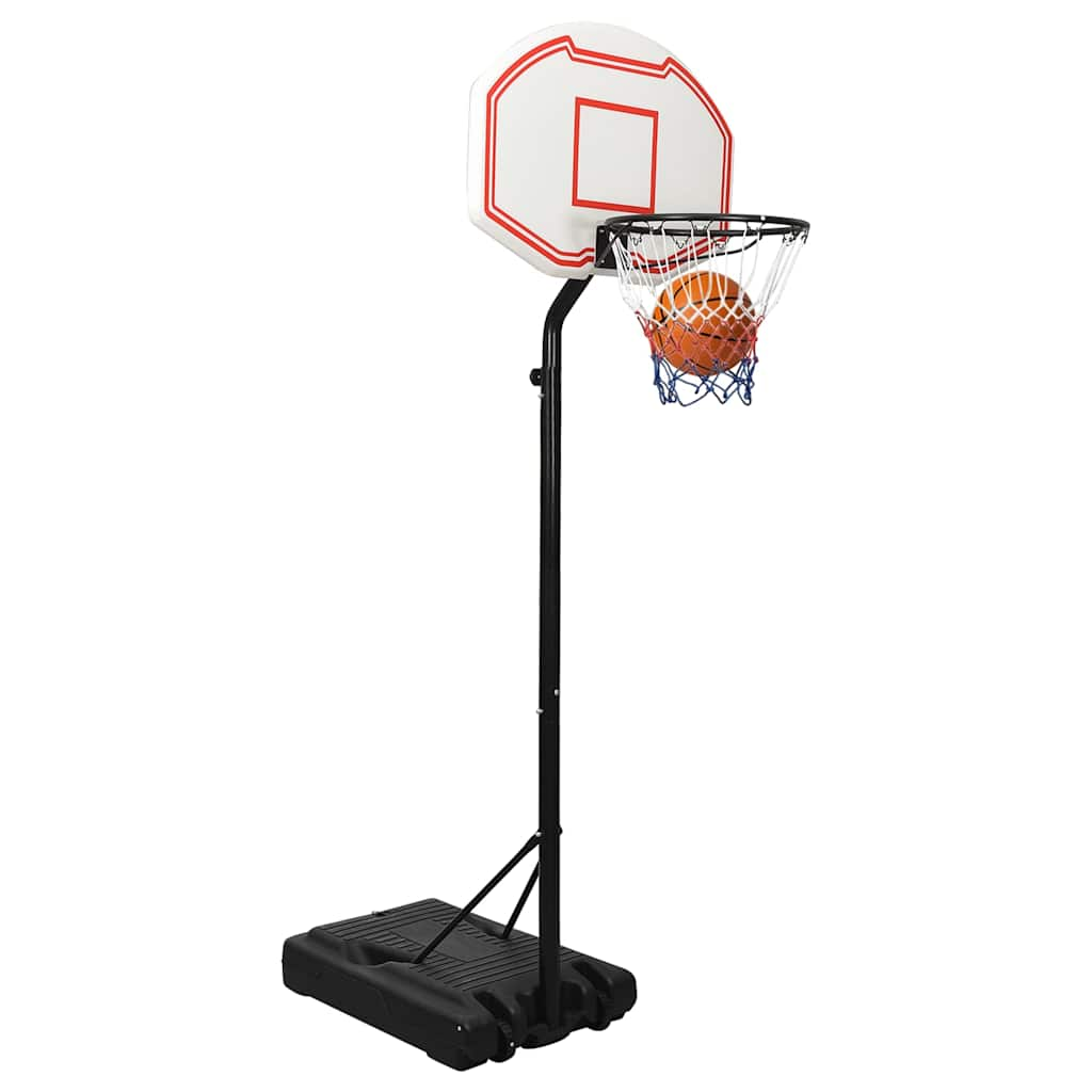 Basketbalstandaard 237-307 cm polyetheen wit