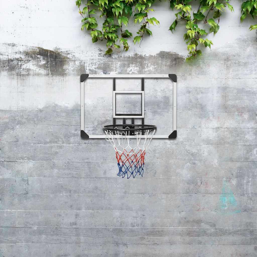 Basketbalbord 90x60x2,5 cm polycarbonaat transparant