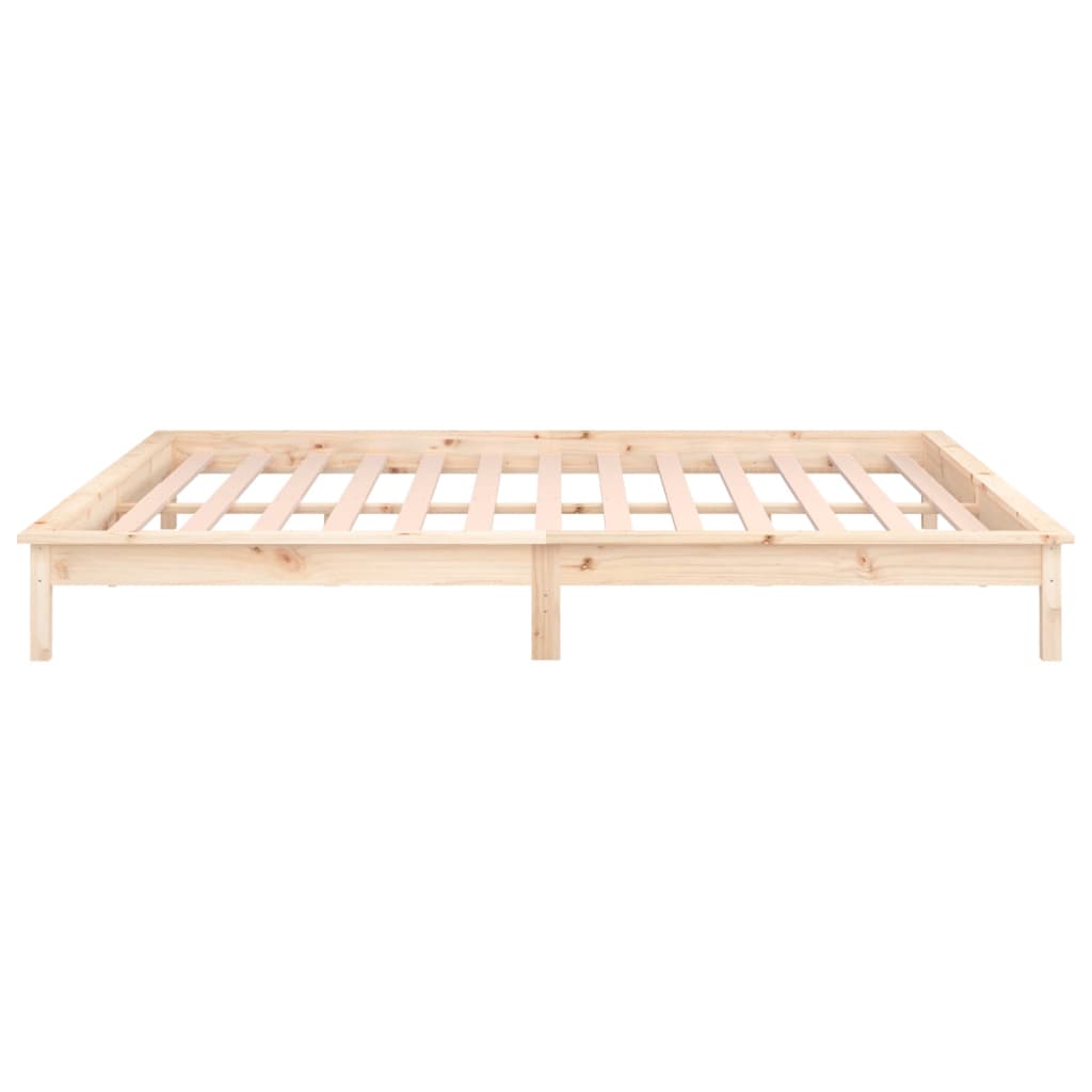 Bedframe LED massief hout 120x200 cm