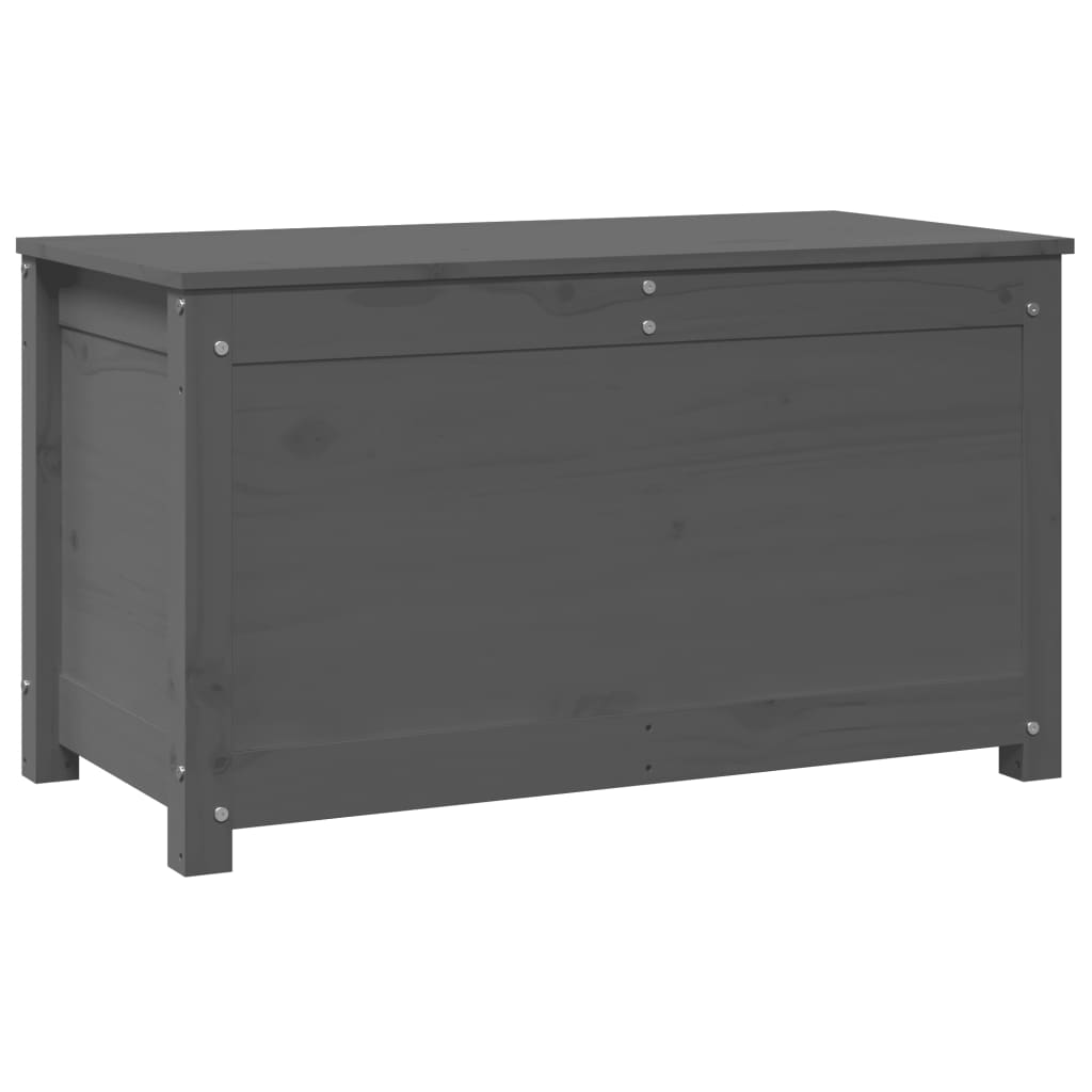 Opbergbox grijs 80x40x45,5 cm massief grenenhout