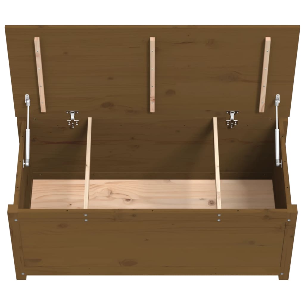 Opbergbox honingbruin 110x50x45,5 cm massief grenenhout