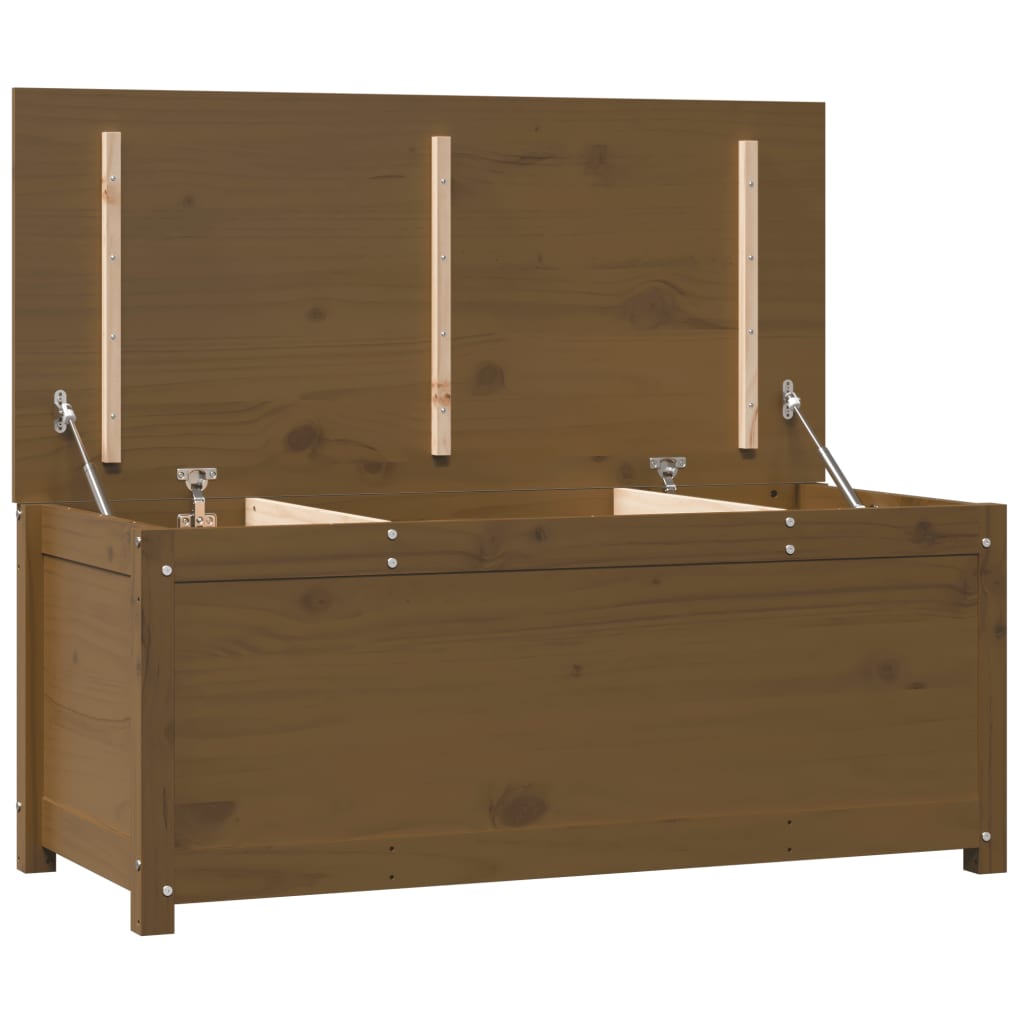 Opbergbox honingbruin 110x50x45,5 cm massief grenenhout