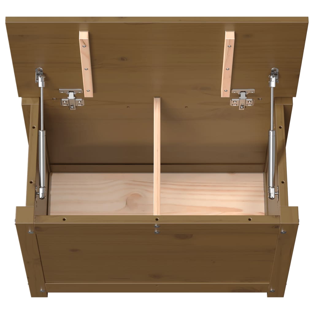 Opbergbox honingbruin 60x32x45,5 cm massief grenenhout