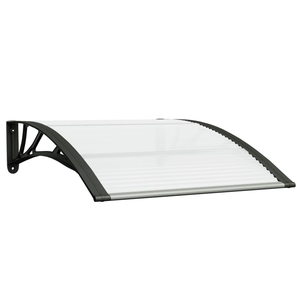 Deurluifel 100x75 cm polycarbonaat zwart en transparant